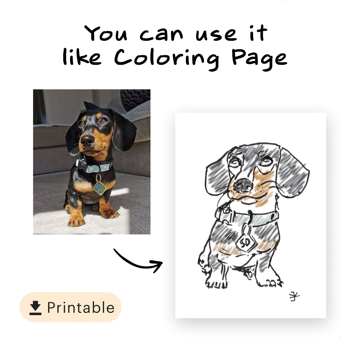 Dog Portraits from Photo ~ Digital Download