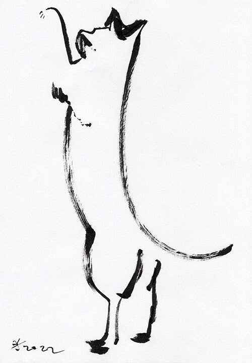 Standing Dog - digital download gift wall decor