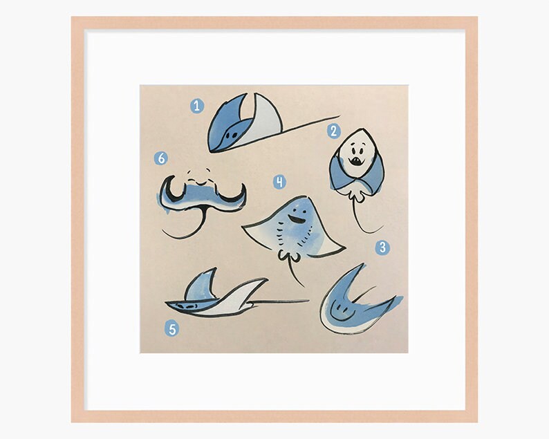 Stingray Wall Art, Digital Download, Print Nursery Art, Ocean Wall Prints, Nursery Wall Art, Cute Printable, Sea Fish Print Downloadable