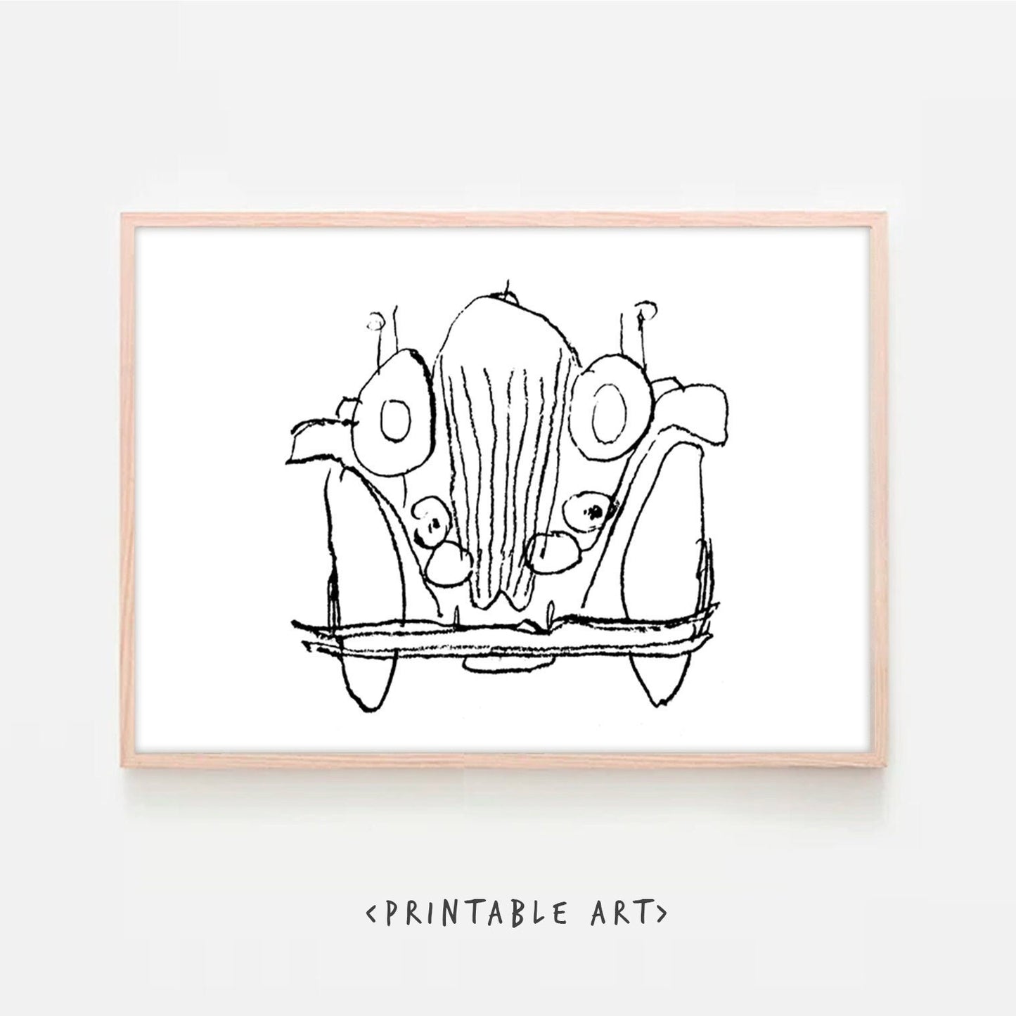 Retro Car Wall Art, Boy Room Wall Art Print, Printable Travel Wall Art, Travel Nursery Decor, Boys Room Decor, DIGITAL DOWNLOAD, Kids Print