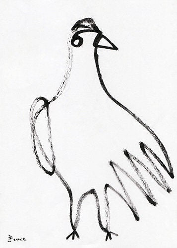 Primitive Picasso Bird Minimalist Wall Art Print, bird wall art, bird wall decor, line art print, Bird Art Print, digital download art