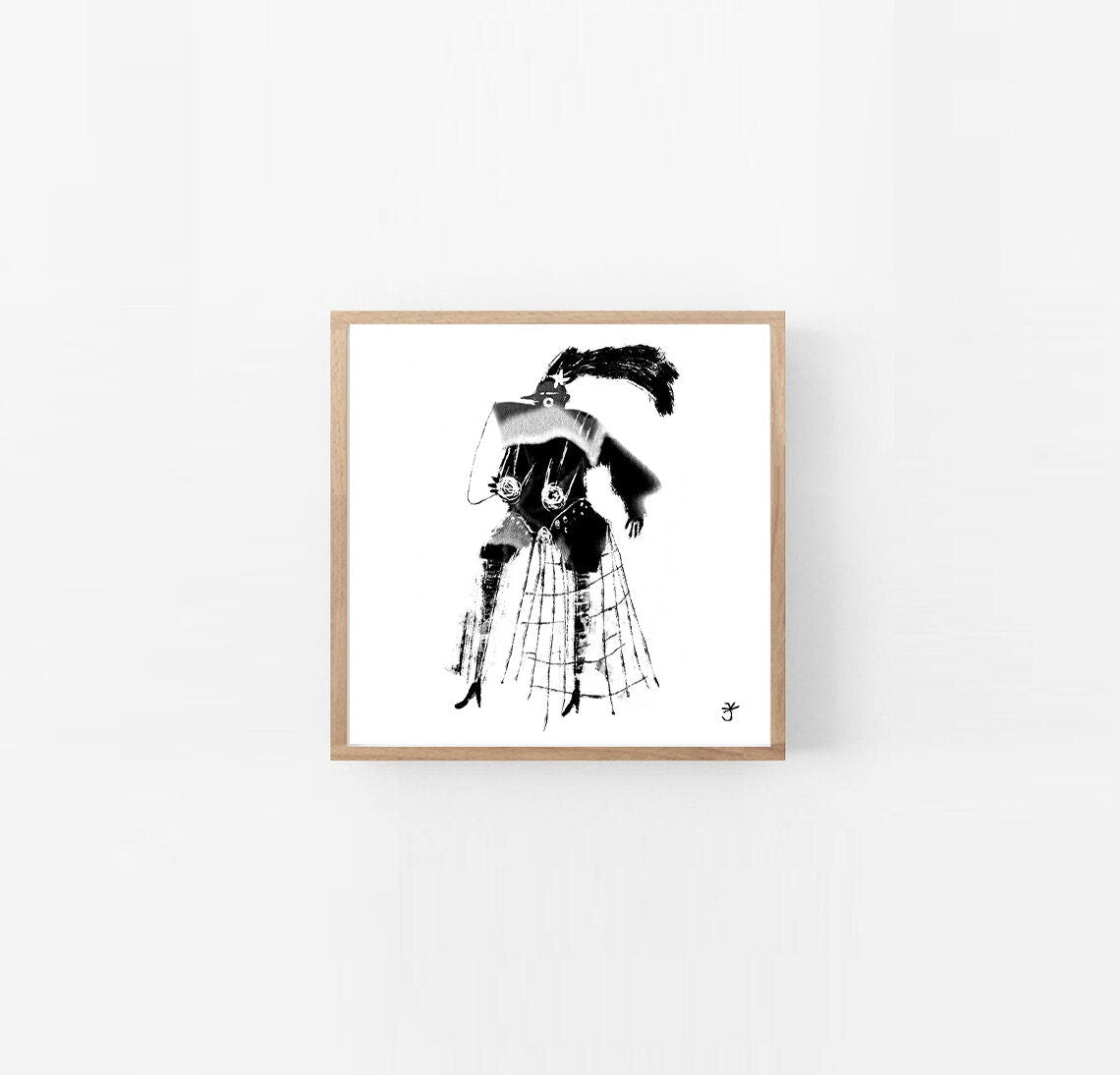 Burlesque Dancer Illustration Wall Art Printable Fashion Print High Heels Dancing Girl Nude Woman Star Instant Download Digital Hair Girl