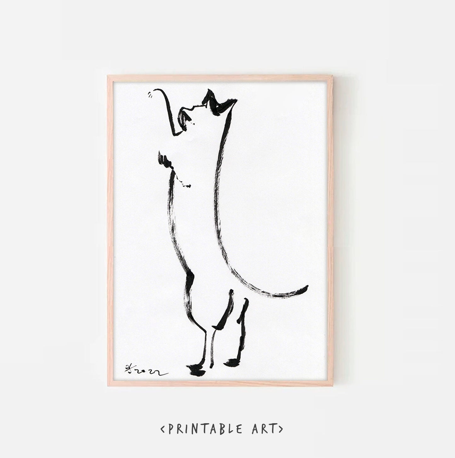 Standing Dog - digital download gift wall decor