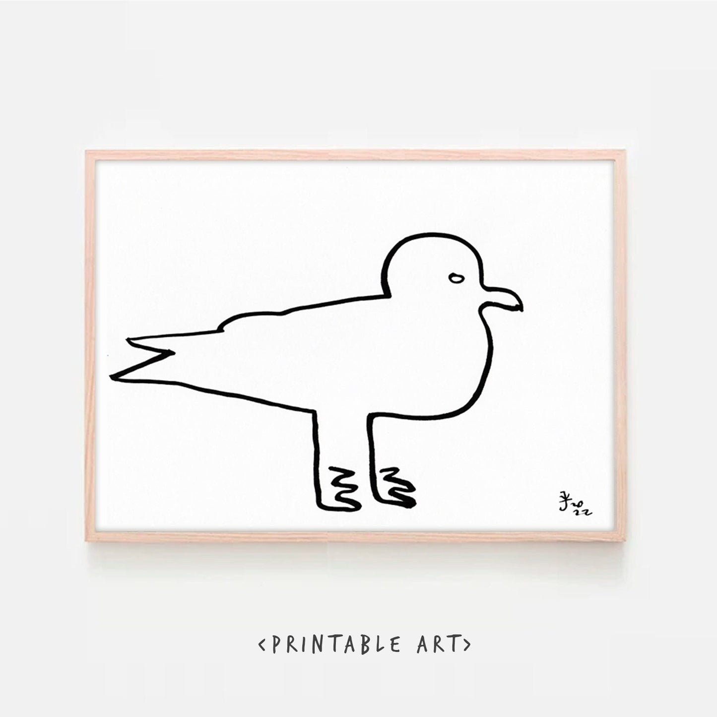 Minimalist Seagull Print, Instant Download, Svg Seagull, Png Seagull, Line Art Coastal Decor, Seagull Baby Shower Decor, Cut File Nautical