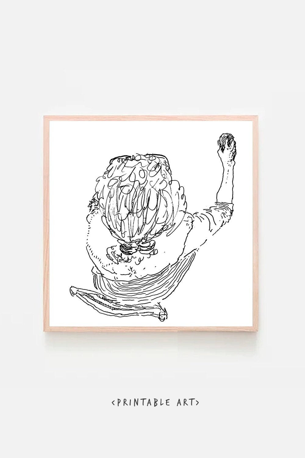 Line Art Digital Printable ~Sketch Art ~Download Wall Print ~ Minimalist Home Decor Gift for Her Sketch Gallery Sketch black and white