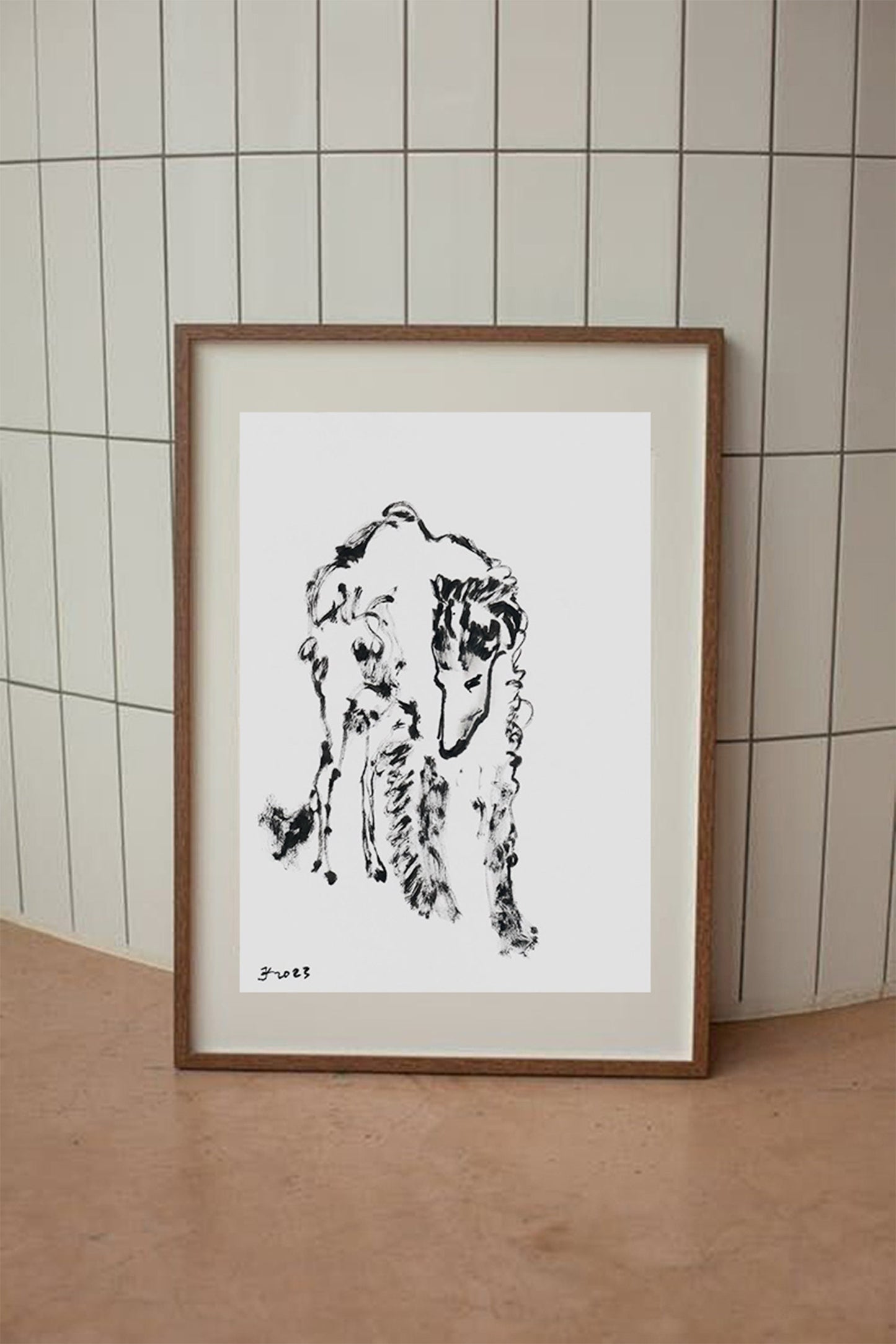 Borzoi Digital Download, Printable Borzoi, Instant Download, Borzoi Minimalist, Black and White Borzoi Art, Russian Wolfhound