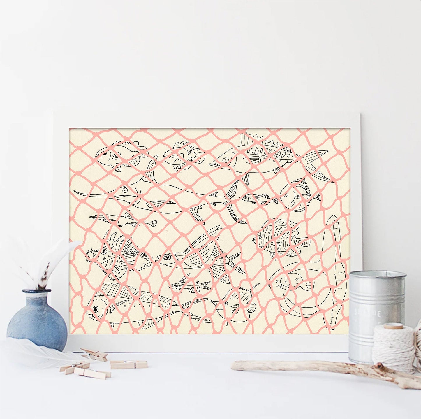 Fishing Coastal Print, Swordfish Print, Save Ocean Printable, Gift for Him, Fish Print, Beach House Wall Art, Sunfish Printable, Nautical