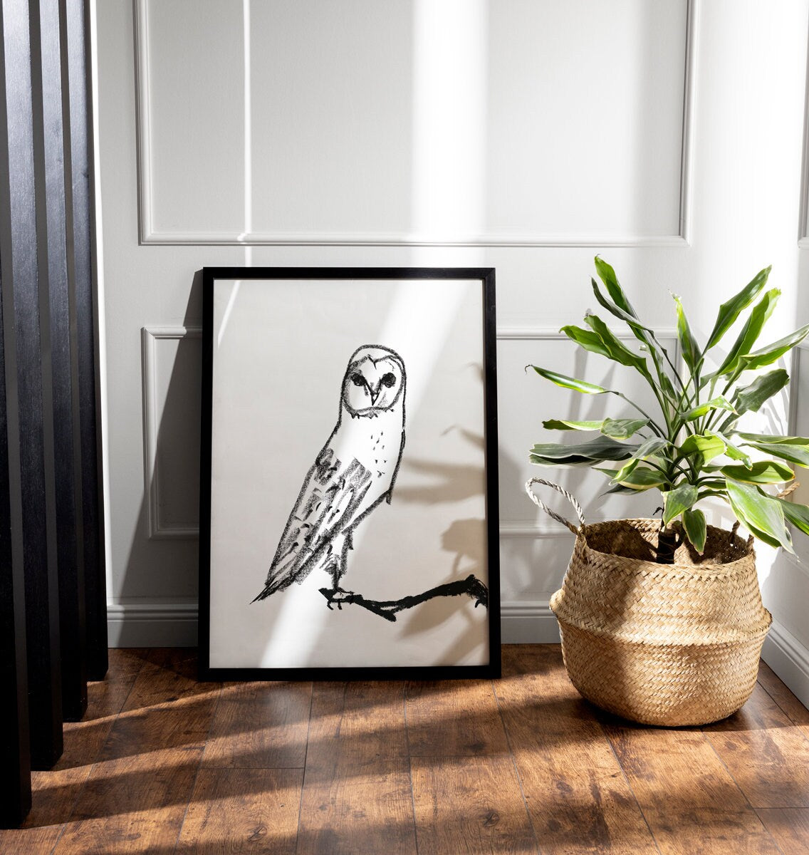 Owl Printable Hand Drawn Wall Art, Owl Decor, Owl Print, Owl Lover, Owl gift, Christmas Owl, Nursery Owl Print, Farmhouse decor, Bird Print