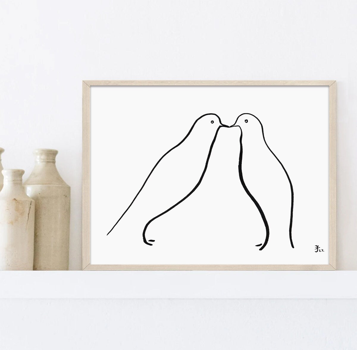 Pigeon Print, Minimalist line art, Bird Lover Gifts, Peace Sign, Wall Art Decor, Digital Download, Picasso Dove, Love printable art