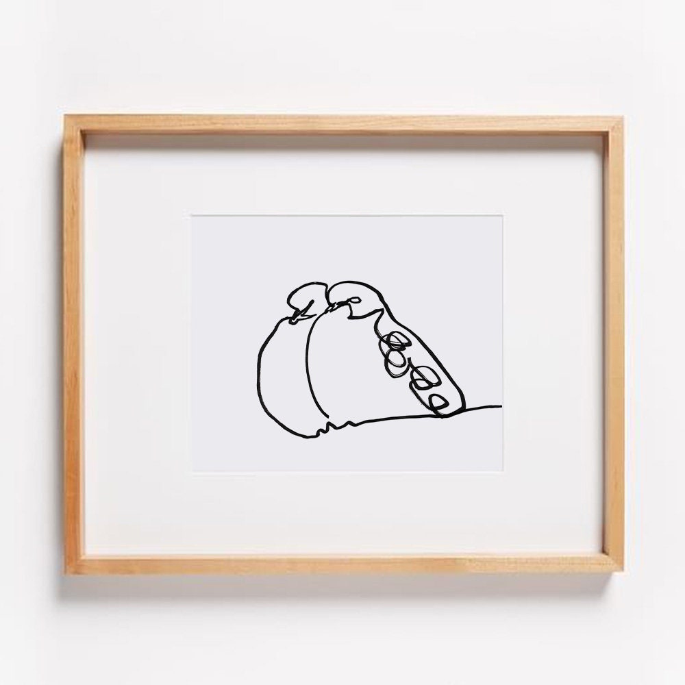 Bird Line Art, Pigeon Digital Download, Bird Lover Print, Digital Download, Valentine Art Gifts, Christmas Gifts, Nature Lover Gifts