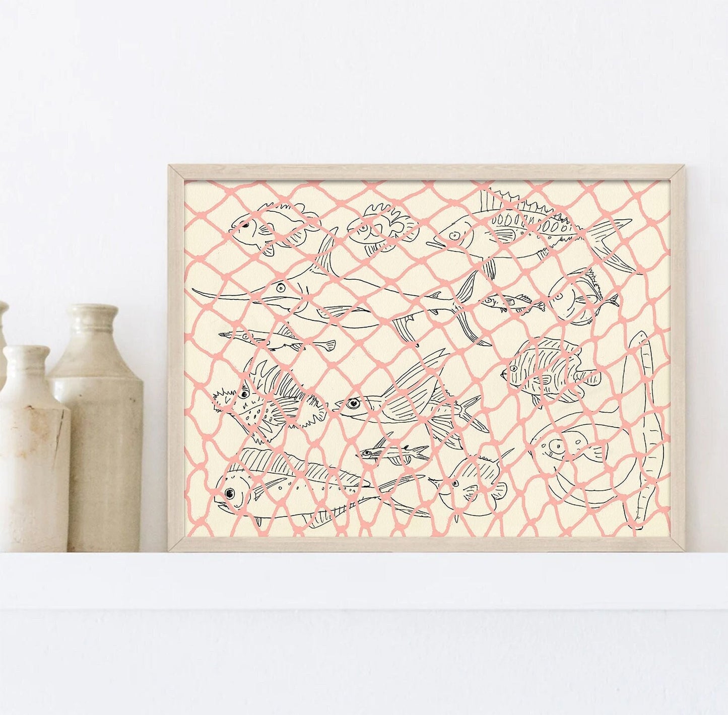 Fishing Coastal Print, Swordfish Print, Save Ocean Printable, Gift for Him, Fish Print, Beach House Wall Art, Sunfish Printable, Nautical