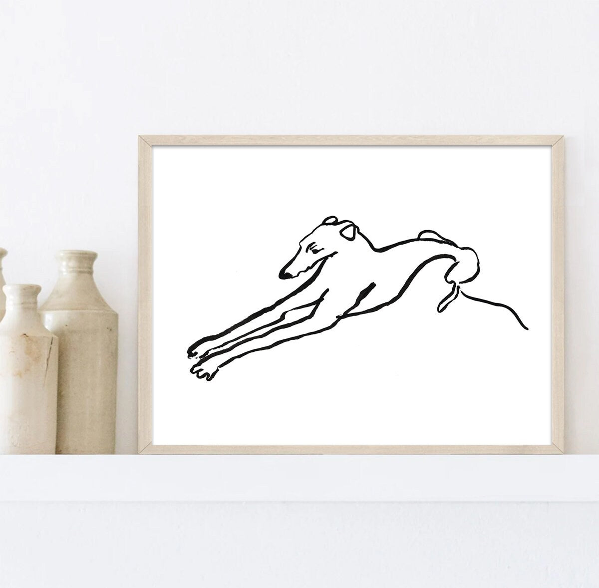 Whippet Gifts, Greyhound Art Print, Dog Lover, Greyhound Drawing, Greyhound Adoption, Minimalist Greyhound, Whippet Art, Greyhound Gifts