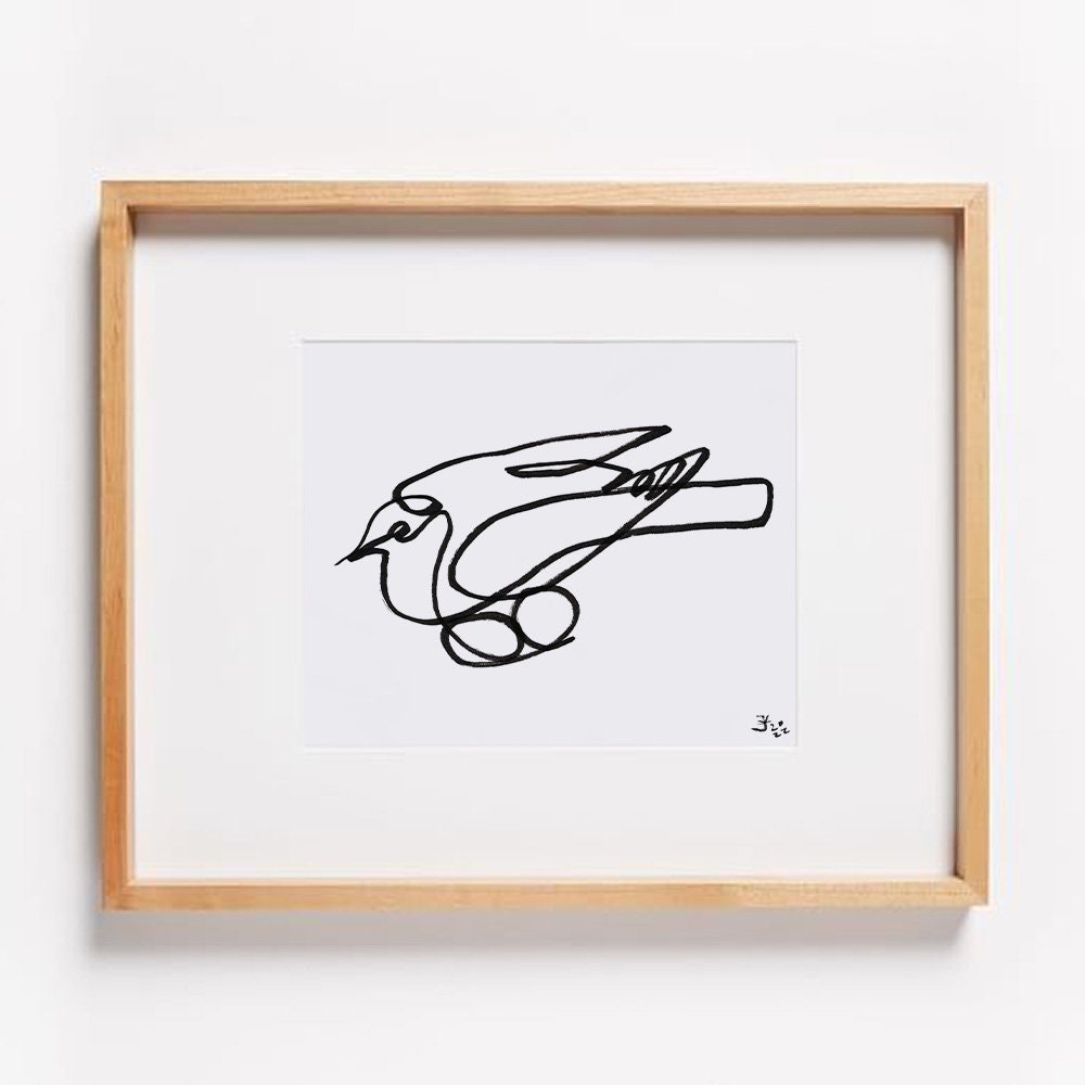 Mourning Dove Wall Art, Digital Download, Mother's Day Gift, Spring Decor, Minimalist line art, Farmhouse Decorations, Easter Bird Print