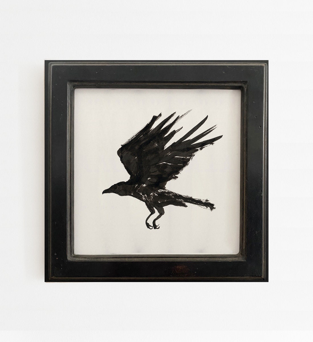 Raven Print, Crow Art, Dark Academia Prints, Vintage Poster, Halloween Art, Crow Print, Black Crow Raven, Crow Wall Art, Digital Download