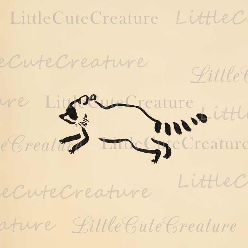 Cute Raccoon Print, Woodland Baby Shower Decor, Raccoon png, Kids animal decor, Baby animals, Nursery decor, Raccoon Gifts, Digital Download