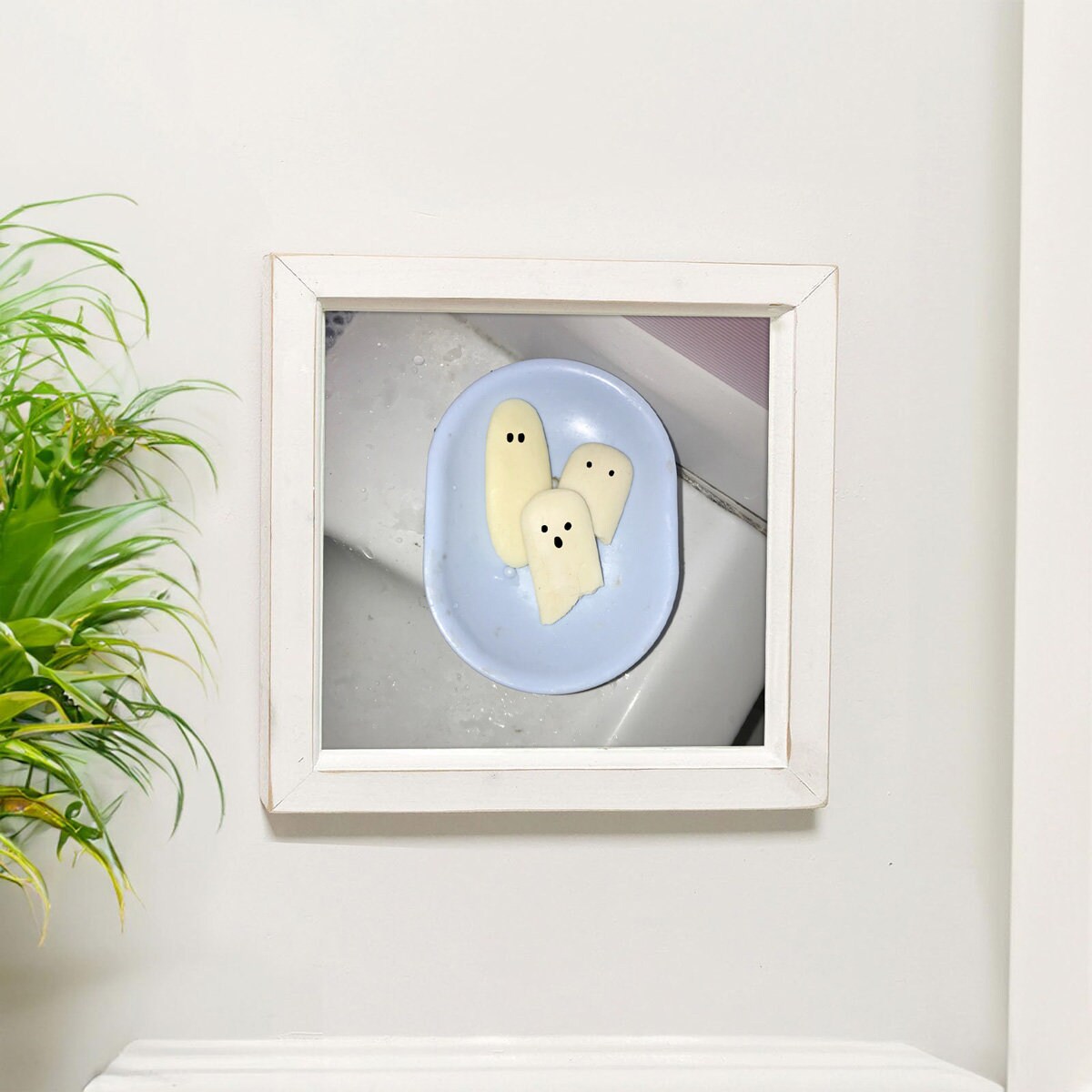Whimsical Halloween Print, Bathroom Decor, Soapy team, Digital Download, Funny Ghost Printable Decor, Funky Wall Art