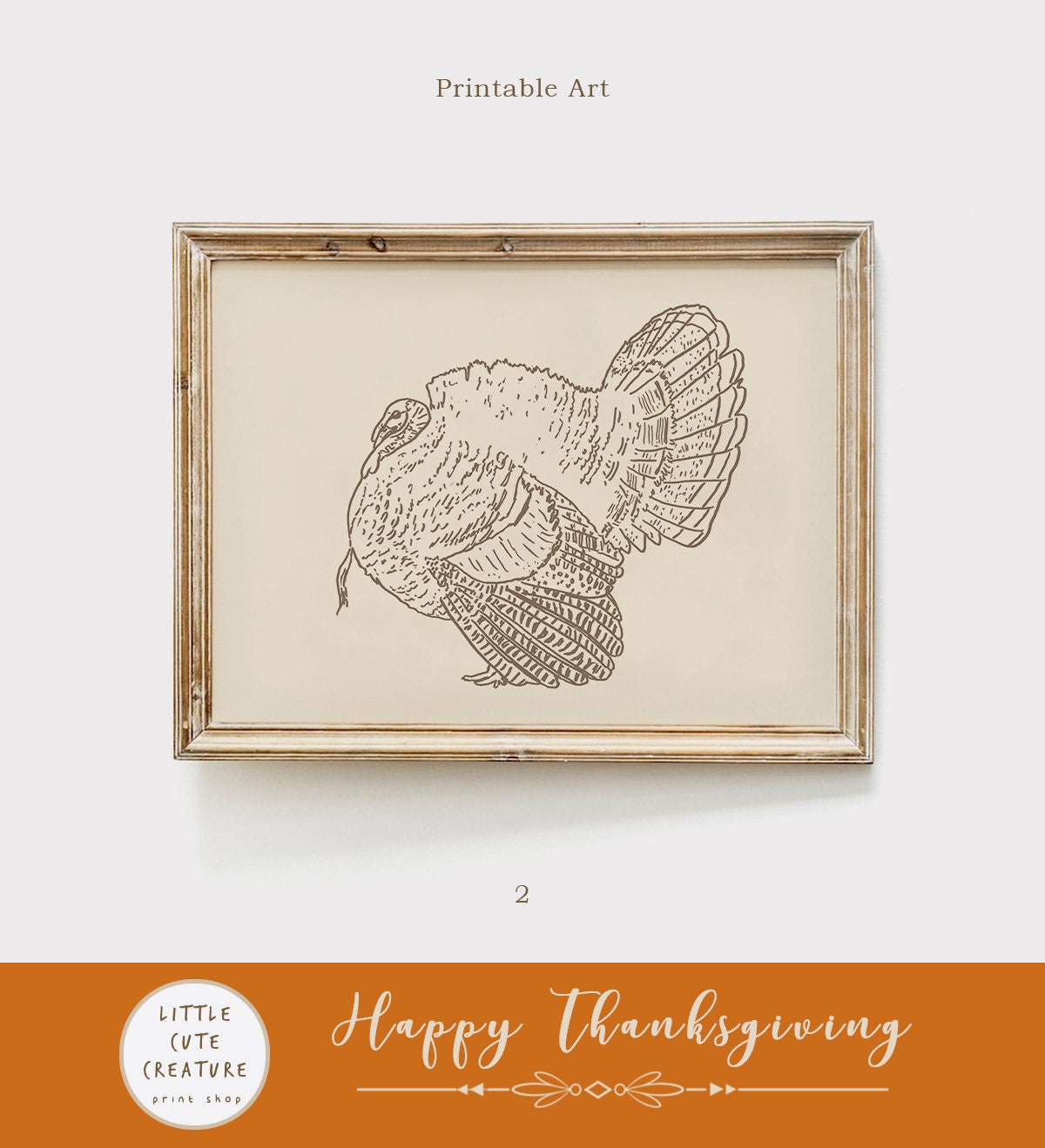 Set of Three Turkey Print, Instant Download, Thanksgiving Printable Wall Art, Kitchen Autumn Decor, Beige Neutral Print, Digital Download