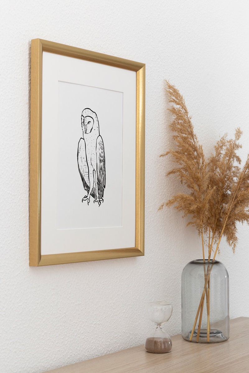 Barn Owl Art, Owl Printable, Owl Baby Shower, Owl Poster, Owl Clipart, Owl Png, Owl Gifts for Wowen, Owl Lover, Symbol of Wisdom, Magic Owl