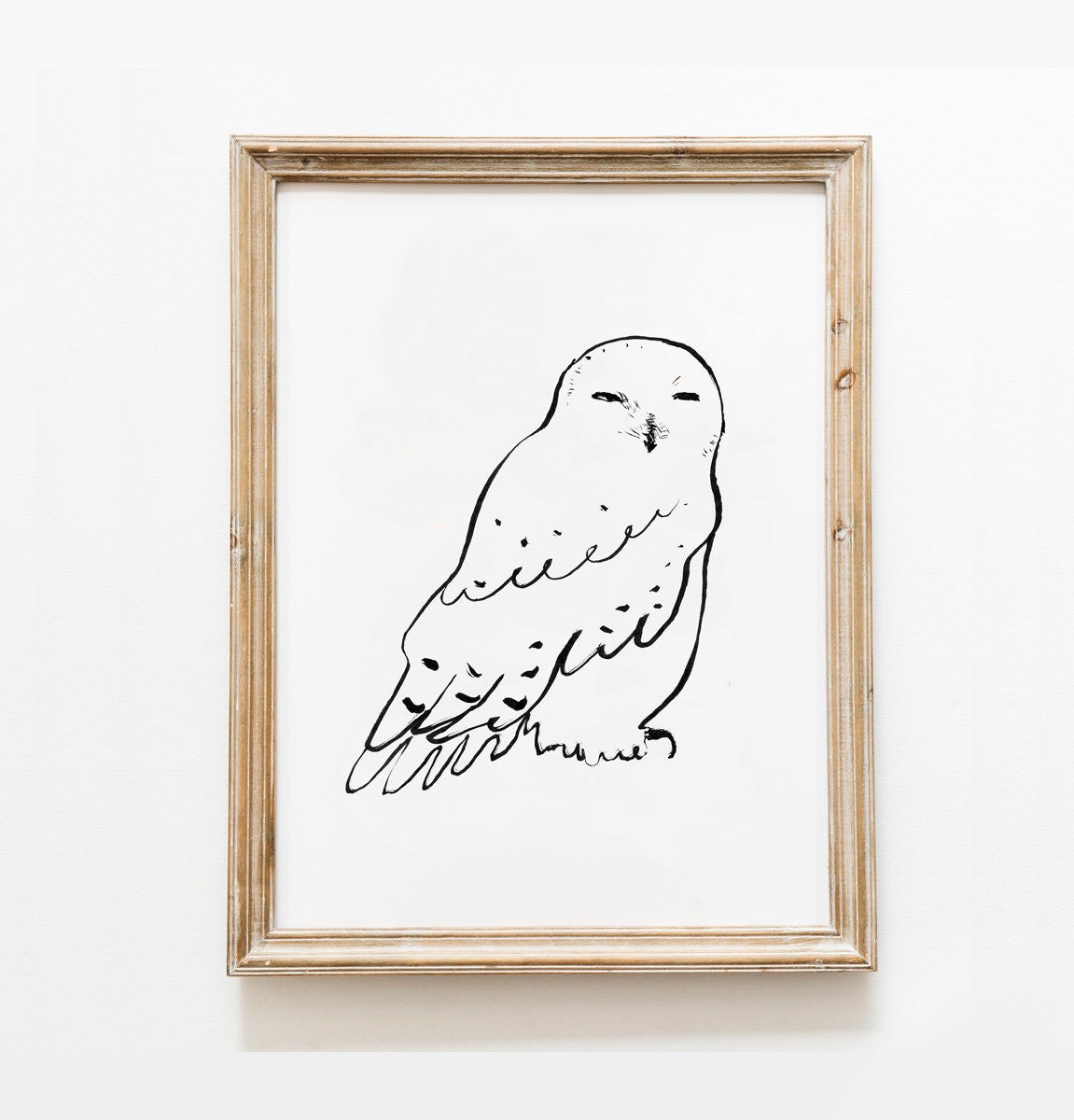 Snowy Owl, Magic Owl, Digital Download, Owl Print, Wildlife illustration, White Owl Decor, Owl Wall Art, Minimalist Owl, Hedwig Owl, HP Owl