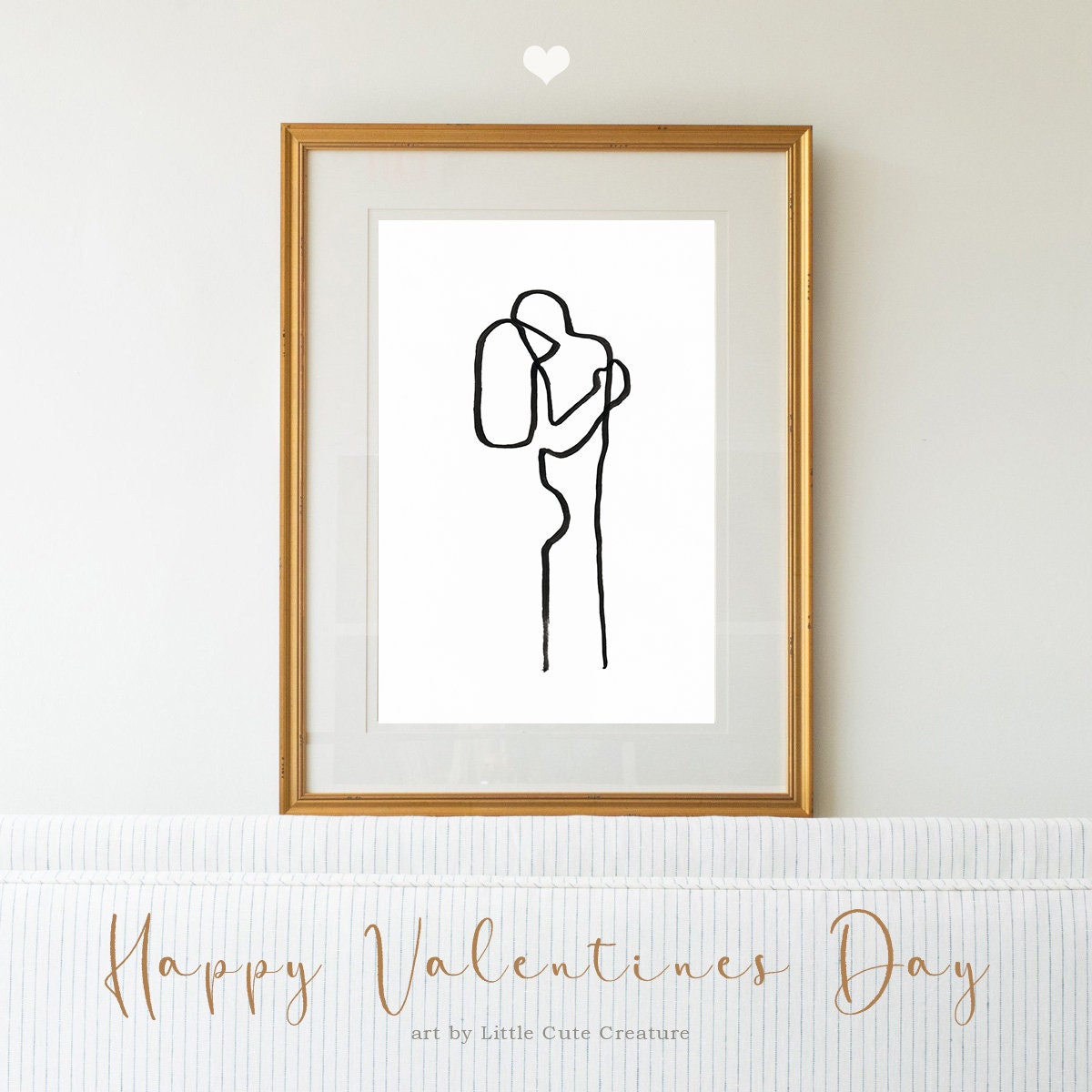 Couples Gift Print, Valentines Day Gift, Instant Download, Love Digital Art, Silhouette Line Art, Valentine Printable, Date Night ideas