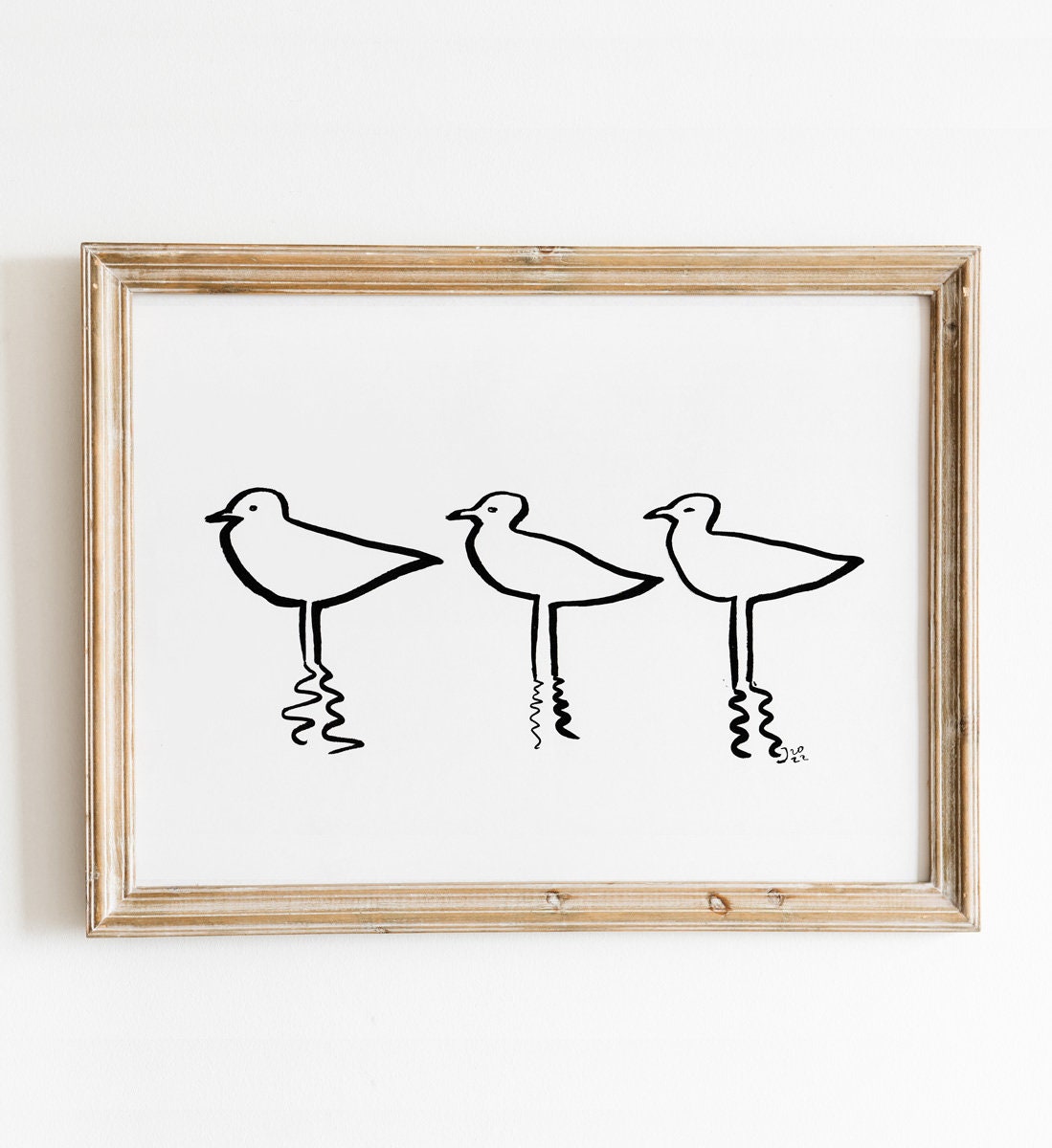 Seagull Print, Coastal Digital Download, Bird Lover Gifts, Water Reflection Print, Black and White Decor, Png Seagull, Svg Seagull