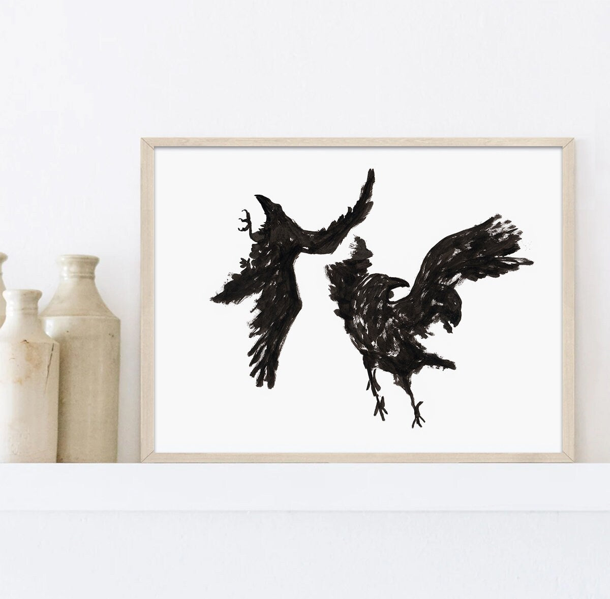 Crow Sketch, Instant Download, Png, Raven, Carrion Crow, Bird Wall Art, British Garden Birds, Crow Wall Art, Crow Printable, Dark Academia