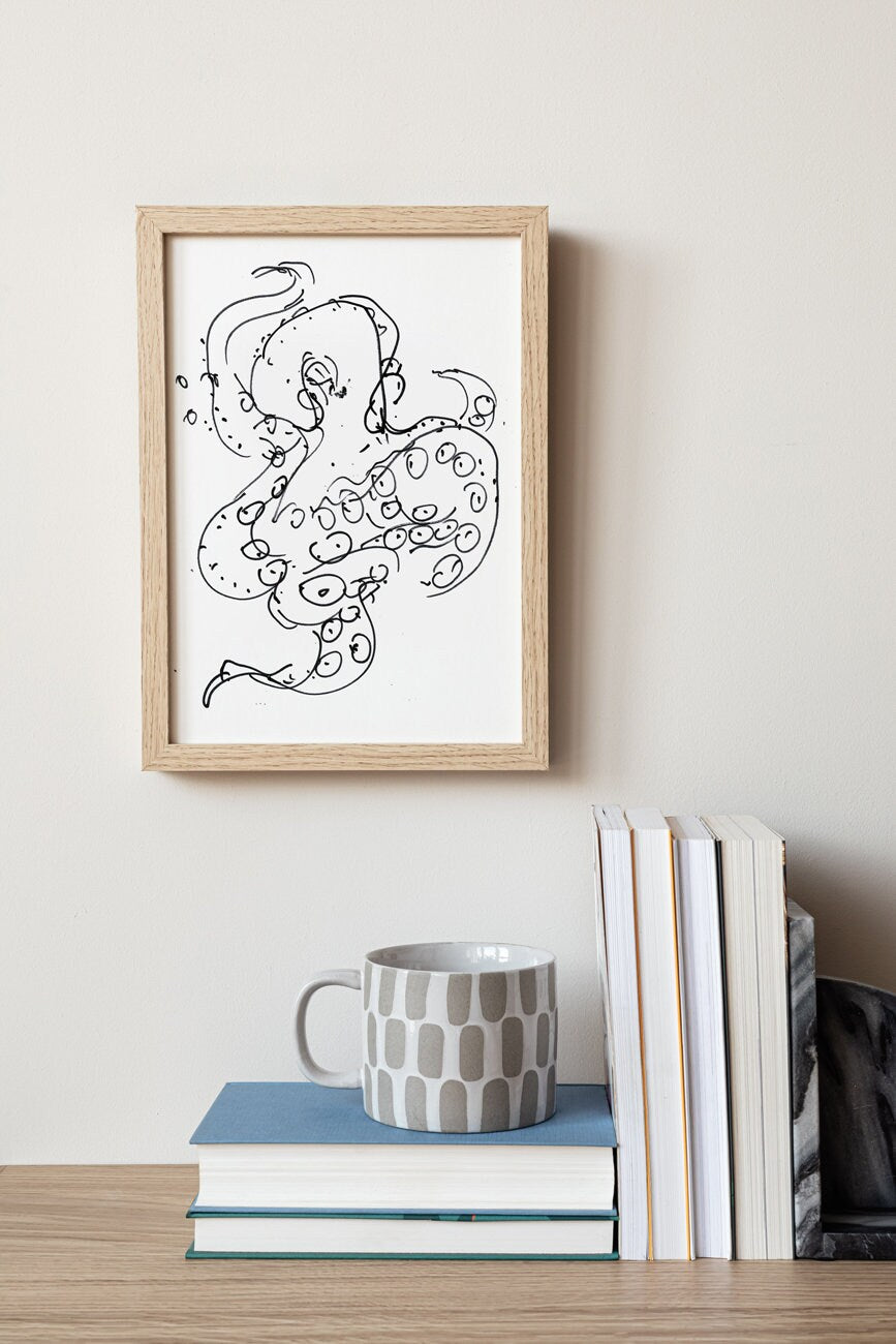 Tentacles Wall Art, Octopus Digital Download, Bathroom Decor, Octopus Artwork, Sea Animal Art, Octopus Png, Octopus Svg, Art Maritime