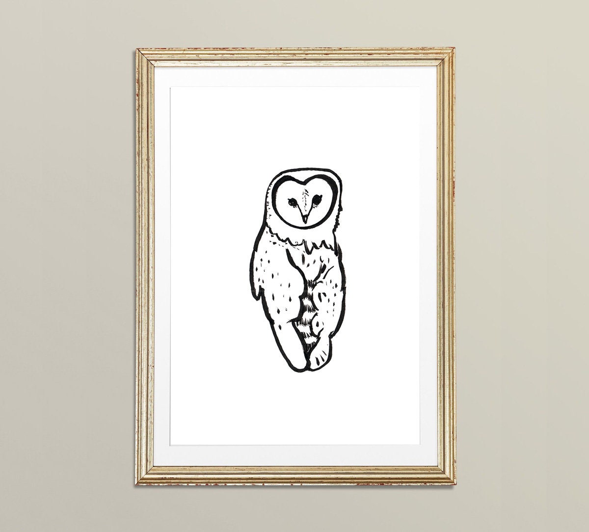 Owl Lovers Gift, Barn Owl Printable, Dorm Decor, Owl SVG, Barn Owl Png, Birds of Prey, Owl minimalist, Wisdom Symbol, Wizard Bird, Owl Decor