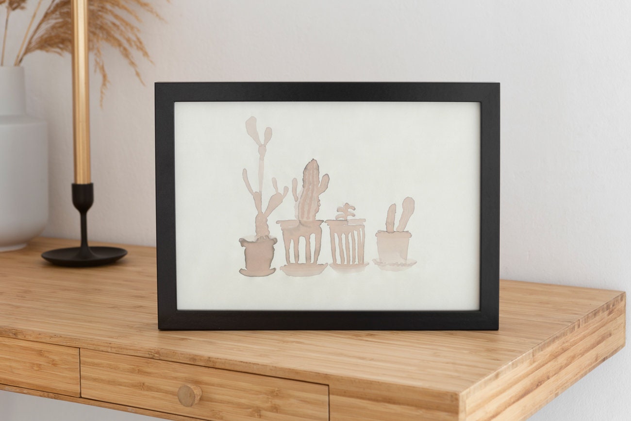 Cactus Print, Home Plants Botanical Wall Decor, Digital Download, Succulent Print, Cactus Lover Gifts, Boho Printable Art, Watercolor Cactus