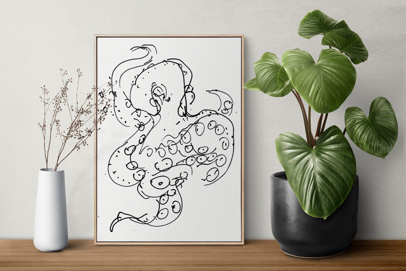 Tentacles Wall Art, Octopus Digital Download, Bathroom Decor, Octopus Artwork, Sea Animal Art, Octopus Png, Octopus Svg, Art Maritime