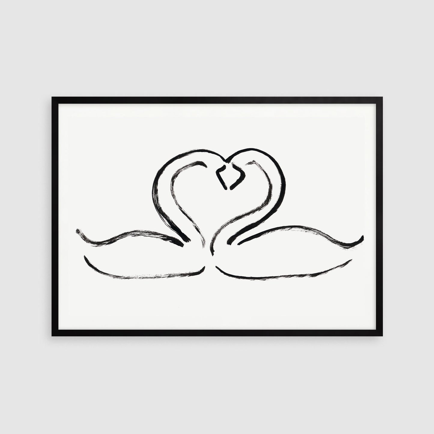 Minimalist Swan Print | Valentine Day Decor | Digital Download | Neutral Wall Art Printable | Country Farmhouse Deco