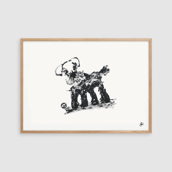 Dog Printable Art, Kids Wall Art, Animal Lover Gifts, Kids Room Decor Ideas, Simple Dog Art