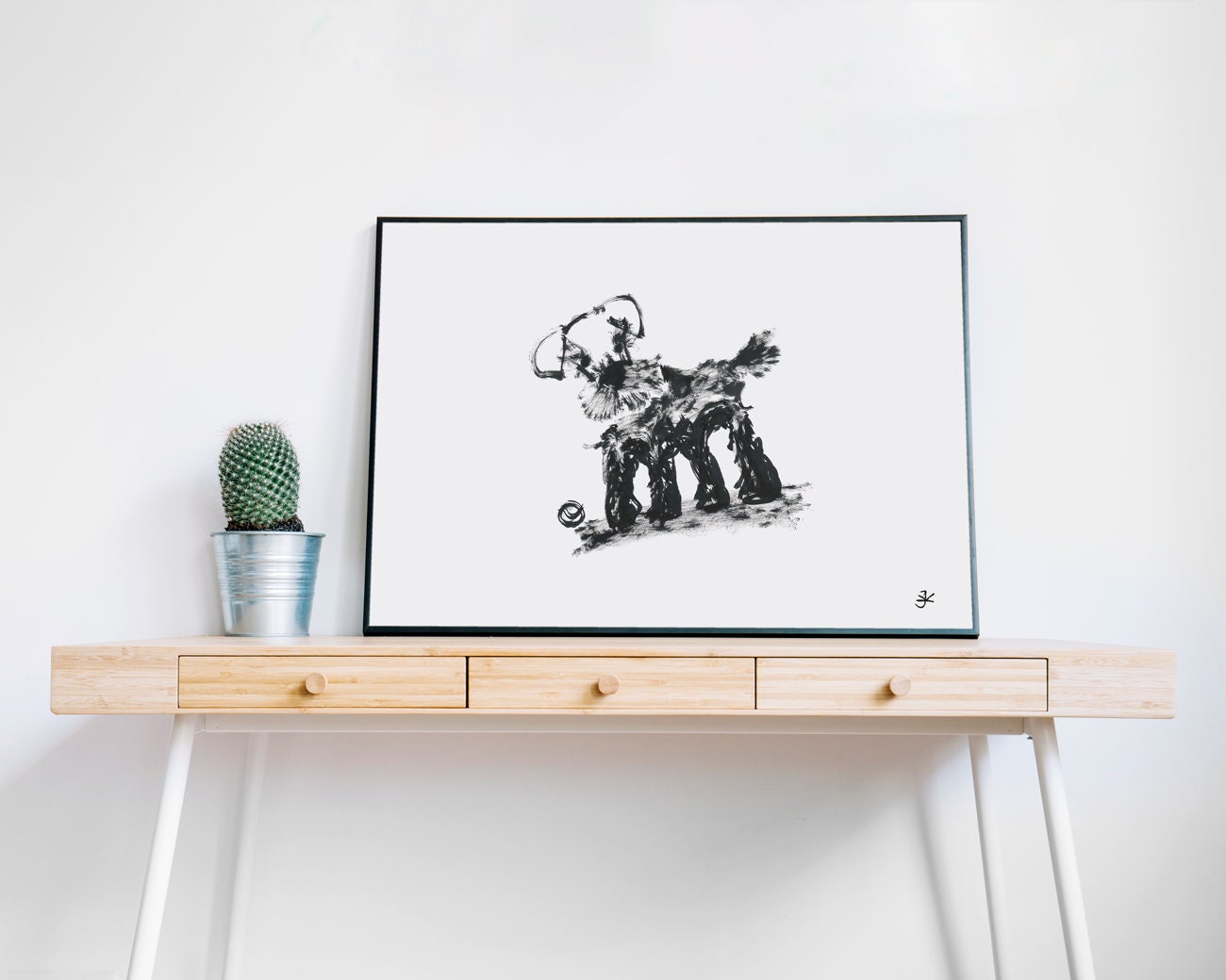 Dog Printable Art, Kids Wall Art, Animal Lover Gifts, Kids Room Decor Ideas, Simple Dog Art