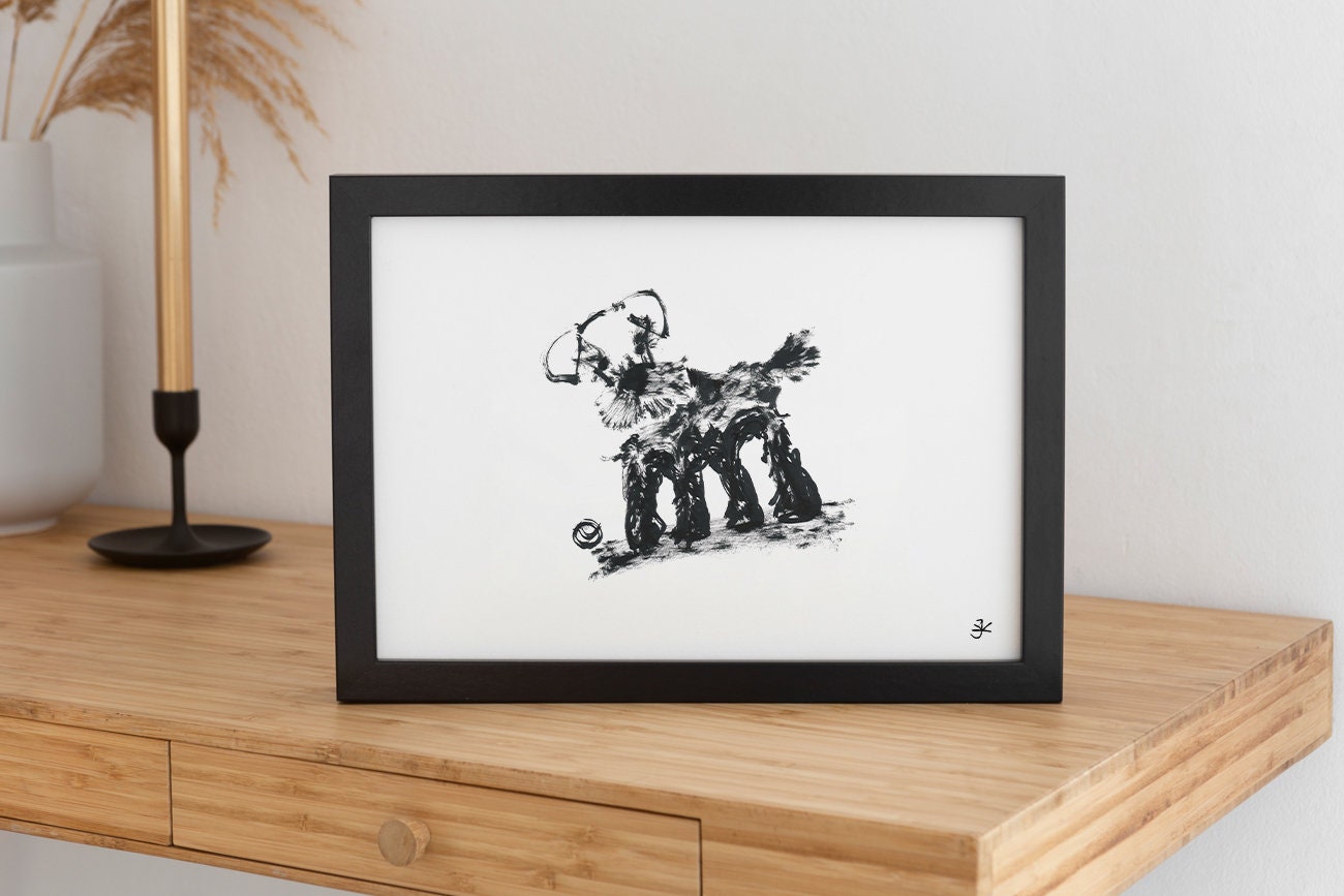 Dog Printable Art, Kids Wall Art, Animal Lover Gifts, Kids Room Decor Ideas, Simple Dog Art