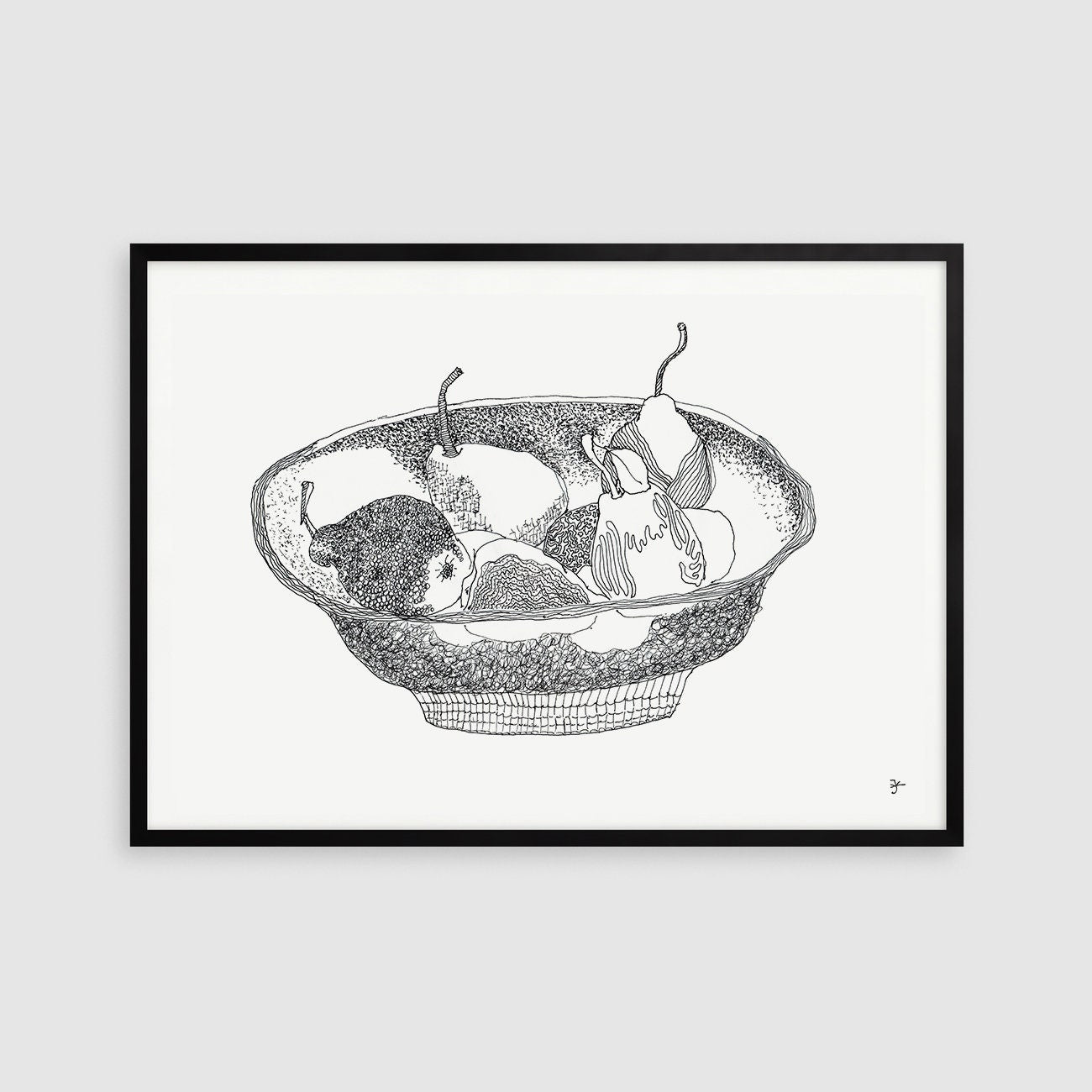 Pear Print, Kitchen Wall Art, Digital Download, Fruit Decor, Summer Art, Pear Printable, Kitchen Fruit Drawing, Modern Wall Art