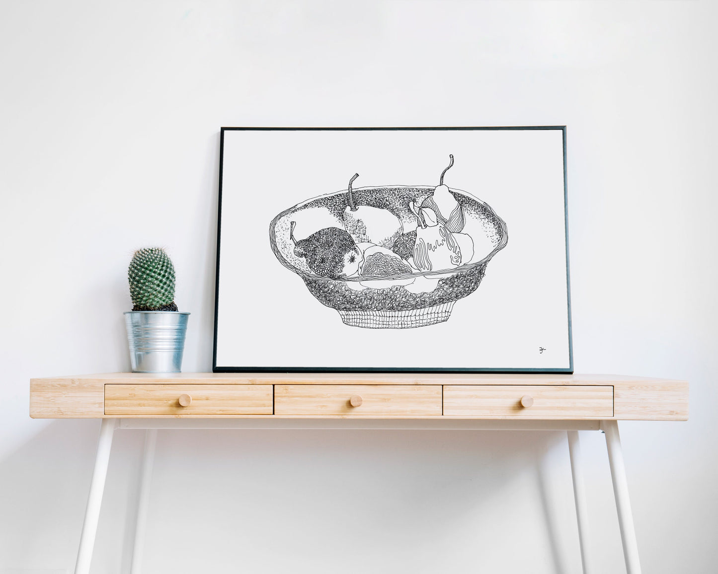 Pear Print, Kitchen Wall Art, Digital Download, Fruit Decor, Summer Art, Pear Printable, Kitchen Fruit Drawing, Modern Wall Art