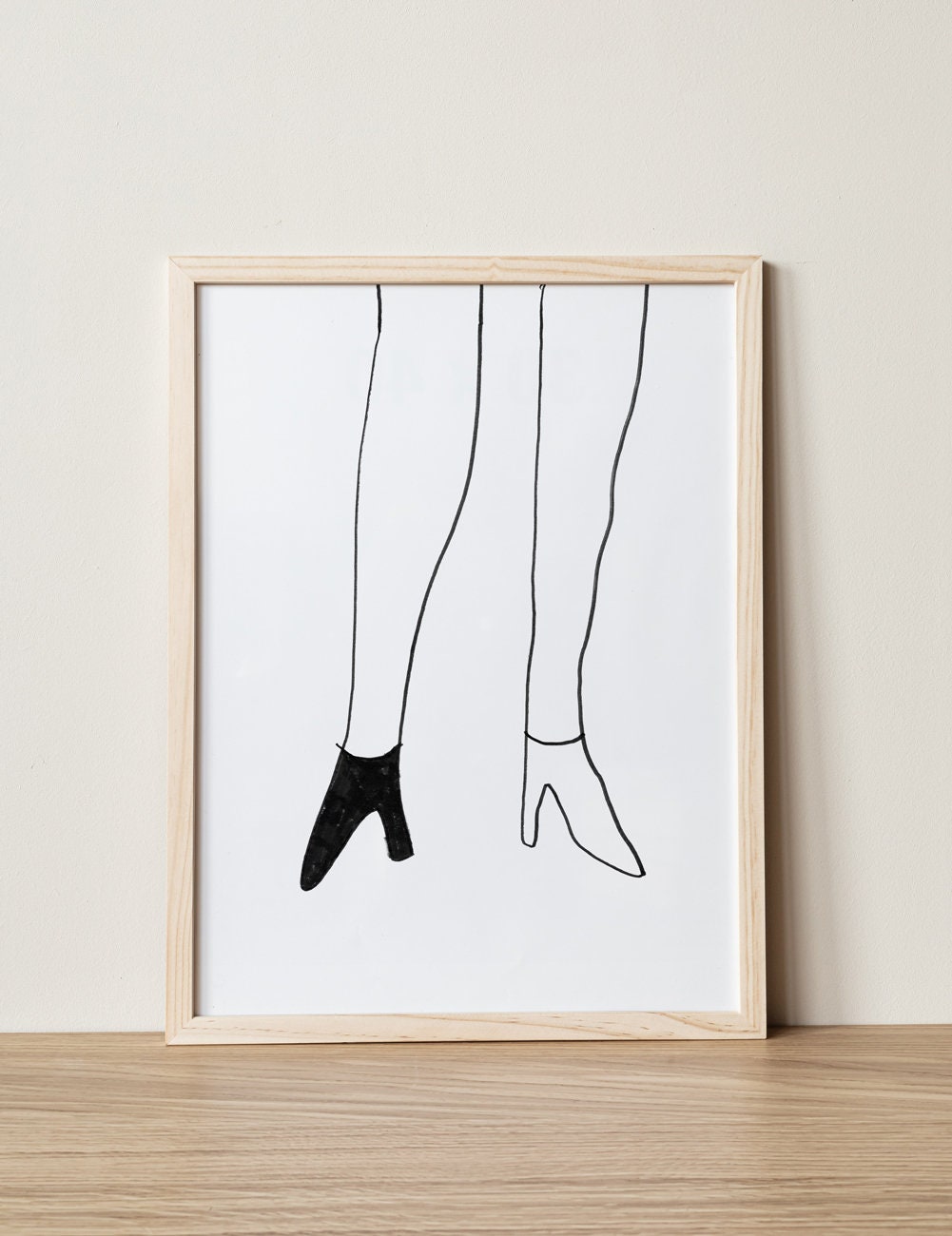 Women's Shoes Art Poster, Feminist Print Decor, Girl Room Decor, Wall Decor, Digital Download, Teen Girl Room Decor, Minimalist lgbt print