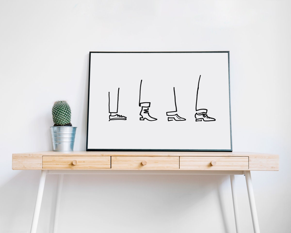 Minimalist Shoes Print, Shoe Repair Poster, Sewing Studio Printable, Fashion Studio Decor, Line Art Drawing, Shoemaker gift, Simple Wall Art