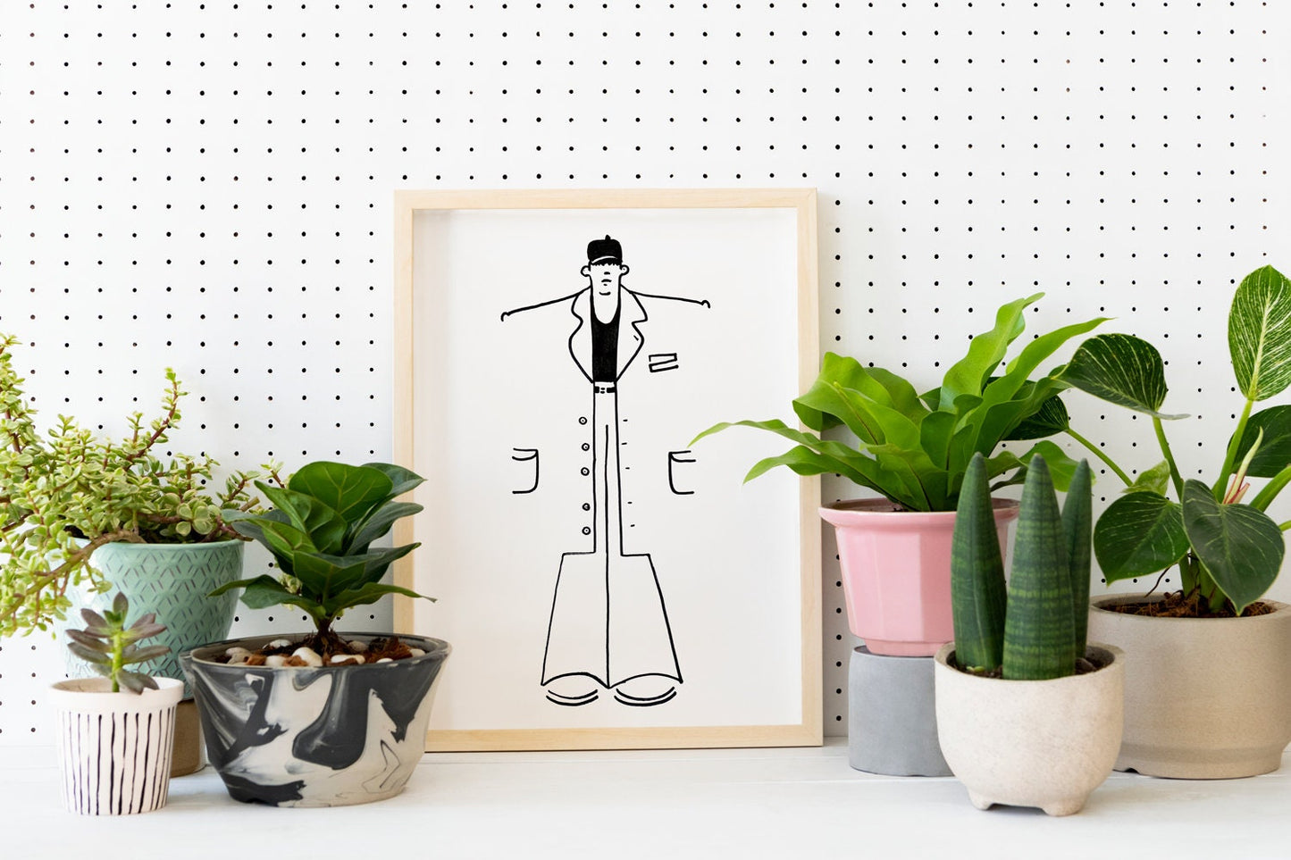 Minimalist Fashion Print, Black and White, Instant Download, Line Art