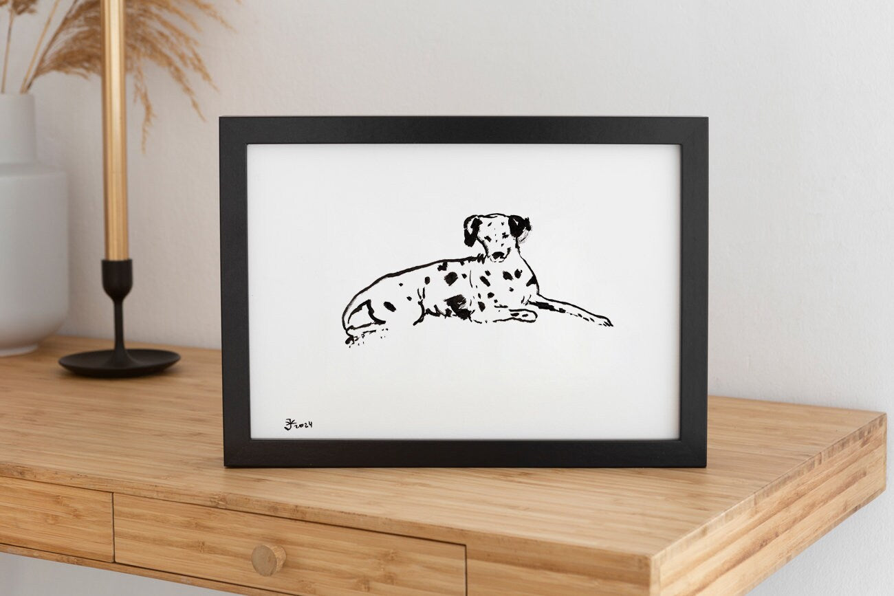 Dalmatian Print, Digital Download, Dalmatian gifts, Dalmatian Adoption, Dog Lover, Minimalist Dog Art, Animal Lover Art, Nursery Wall Art