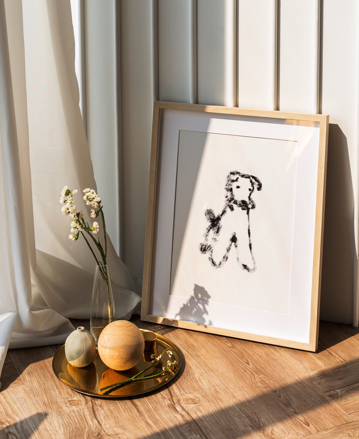 Mini Schnauzer Print, Instant Download, Minimalist Dog Wall Art, Modern Art Decor, Animal Lover, Nursery Dog Art, Schnauzer Gifts