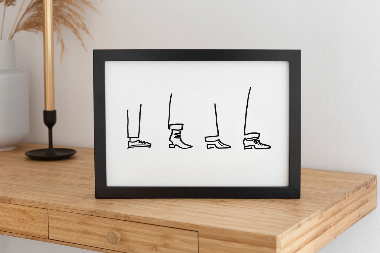 Minimalist Shoes Print, Shoe Repair Poster, Sewing Studio Printable, Fashion Studio Decor, Line Art Drawing, Shoemaker gift, Simple Wall Art
