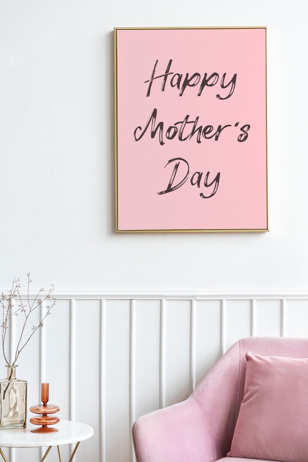 Mother's Day Poster, Digital Download, Boho Print, Mother's Print, Gift for Her, Mother Room Wall Art, Rose Pink Poster, Phrase & Saying