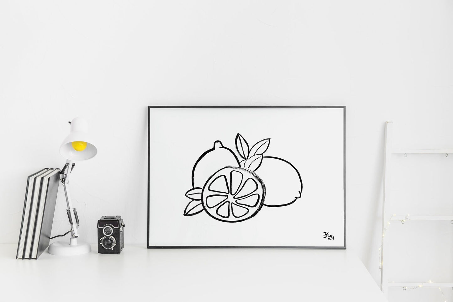 Lemon Still Life Print, Minimalist Kitchen Art, French Country Art, Fruit Market Print, Food and Drink Poster, Lemon Tea Party, Citrus Art