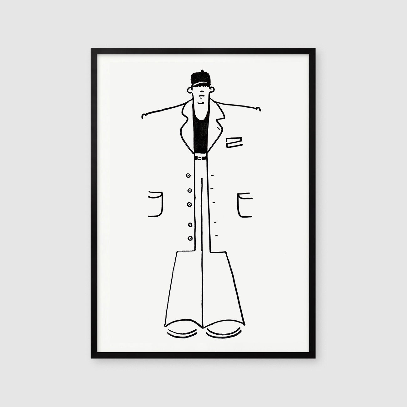 Minimalist Fashion Print, Black and White, Instant Download, Line Art
