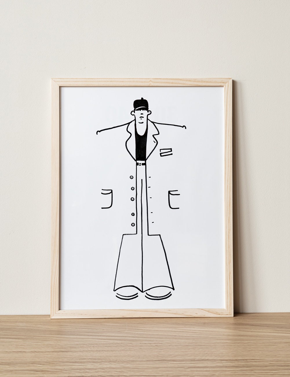 Minimalist Fashion Print, Black and White, Instant Download, Line Art
