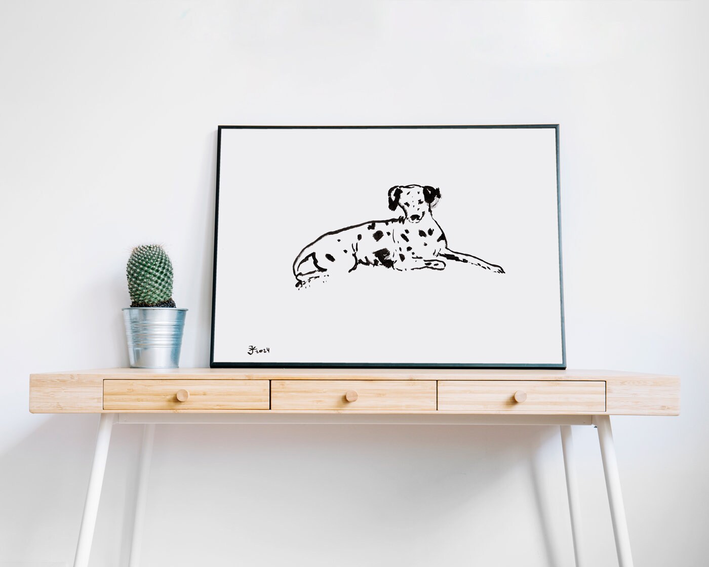 Dalmatian Print, Digital Download, Dalmatian gifts, Dalmatian Adoption, Dog Lover, Minimalist Dog Art, Animal Lover Art, Nursery Wall Art