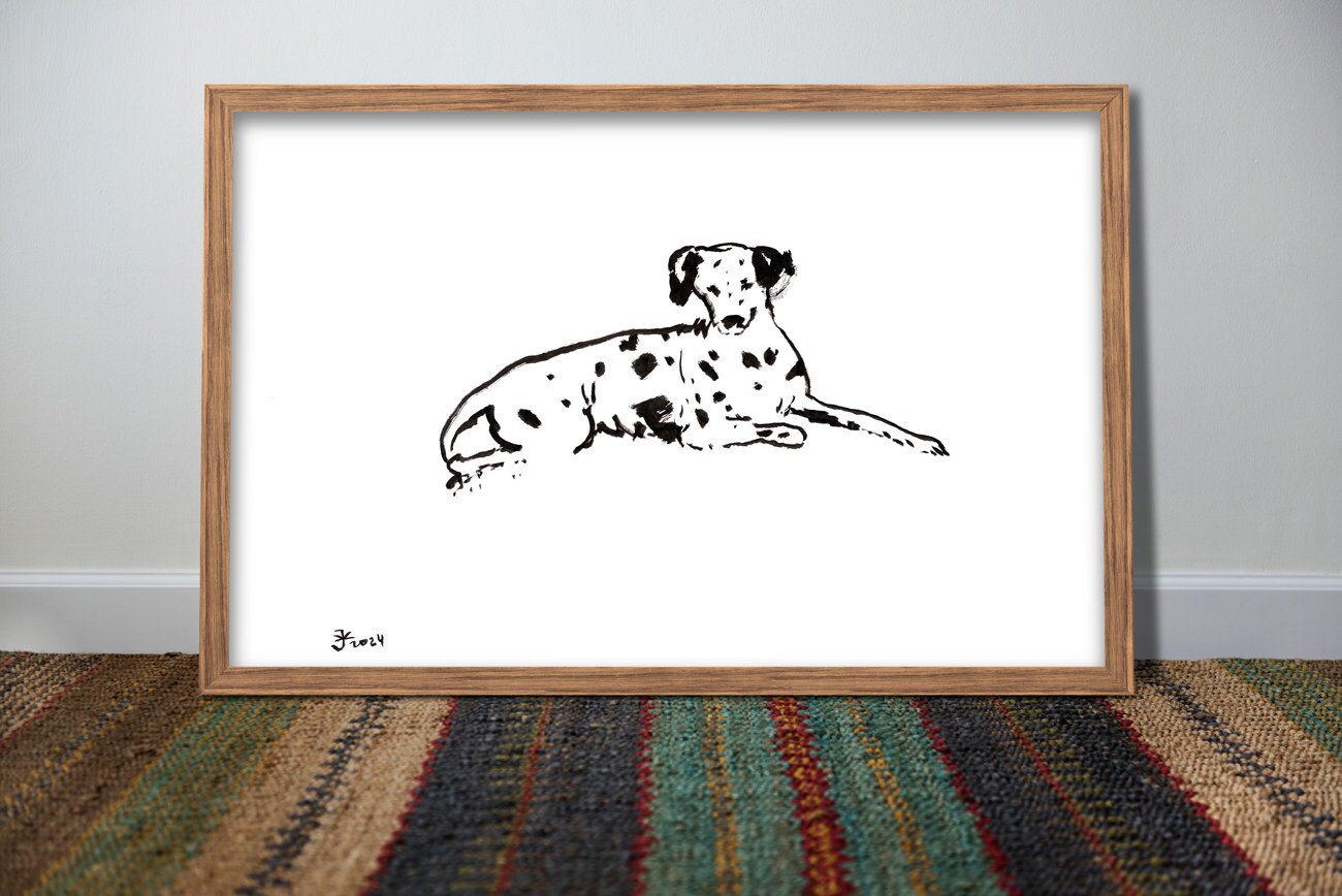 Dalmatian Print, Digital Download, Dalmatian gifts, Dalmatian Adoption, Dog Lover, Minimalist Dog Art, Animal Lover Art, Nursery Wall Art