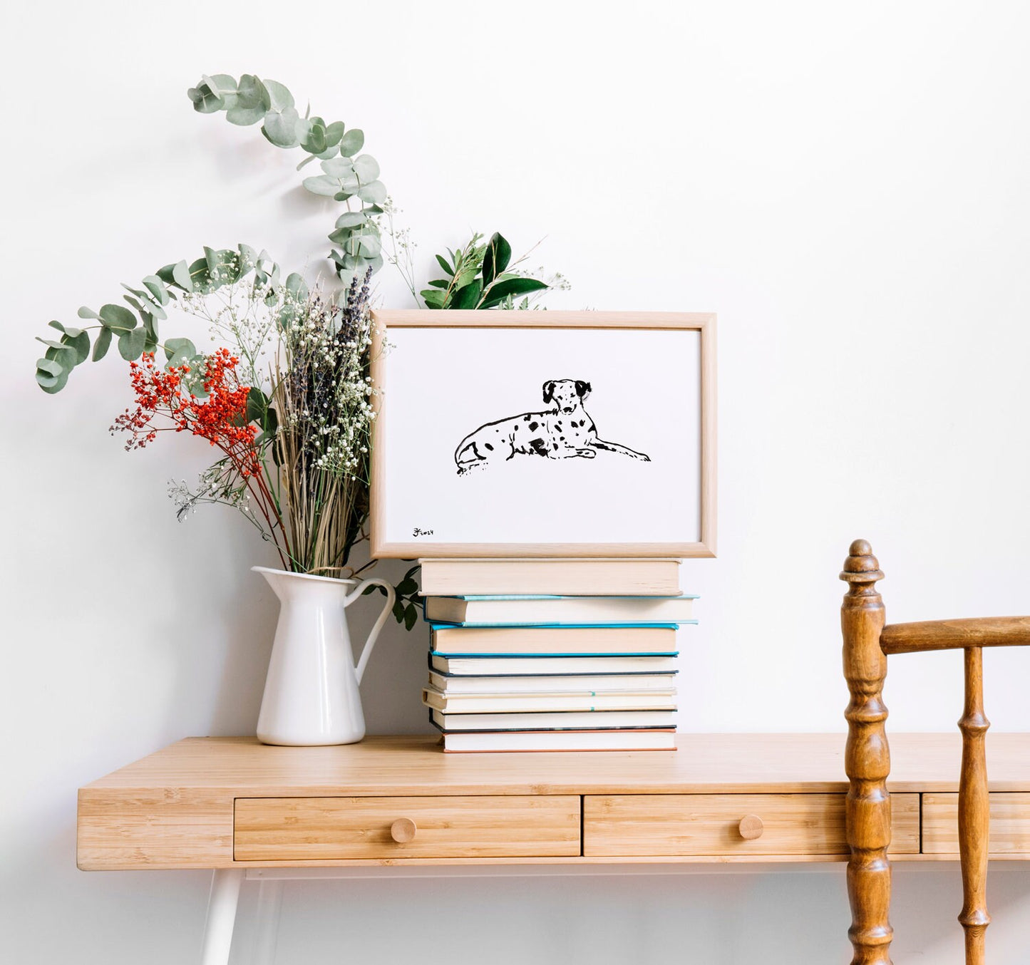 Dalmatian Print, Digital Download, Dalmatian gifts, Dalmatian Adoption, Dog Lover, Minimalist Dog Art, Animal Lover Art, Nursery Wall Art