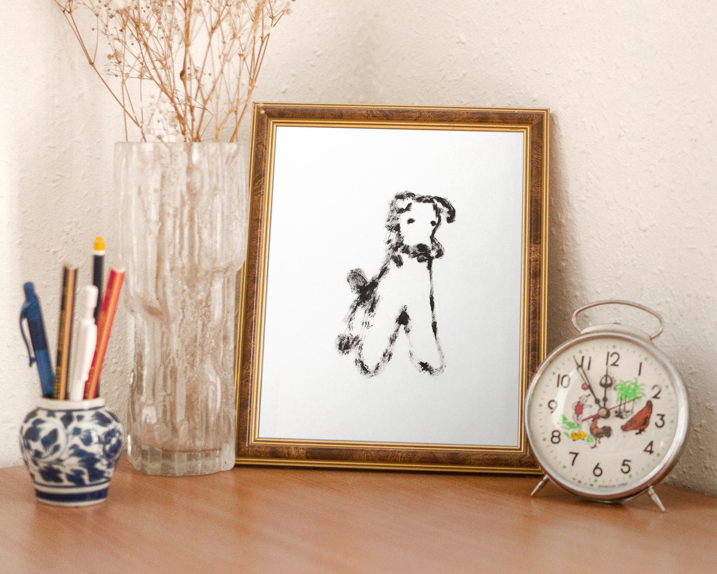 Mini Schnauzer Print, Instant Download, Minimalist Dog Wall Art, Modern Art Decor, Animal Lover, Nursery Dog Art, Schnauzer Gifts